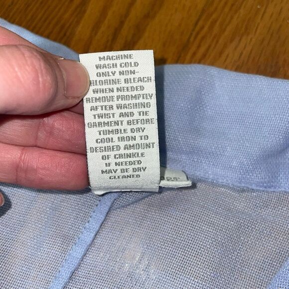 Soft Surroundings Longline Open Front Linen Blend Cardigan Blue size M - Picture 4 of 8